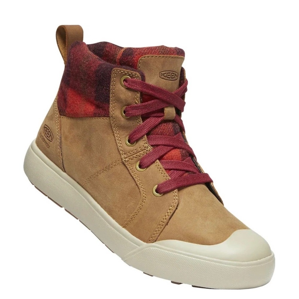 Keen Elena Mid Casual Hiking Trail Outdoors‎ Granola Plaid Size 8.5
